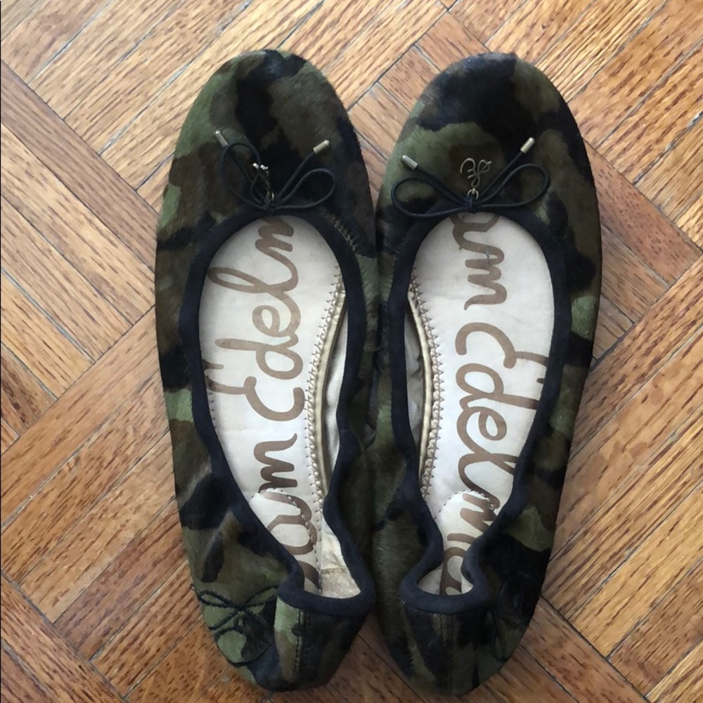Sam Edelman calf hair camo ballet flats
